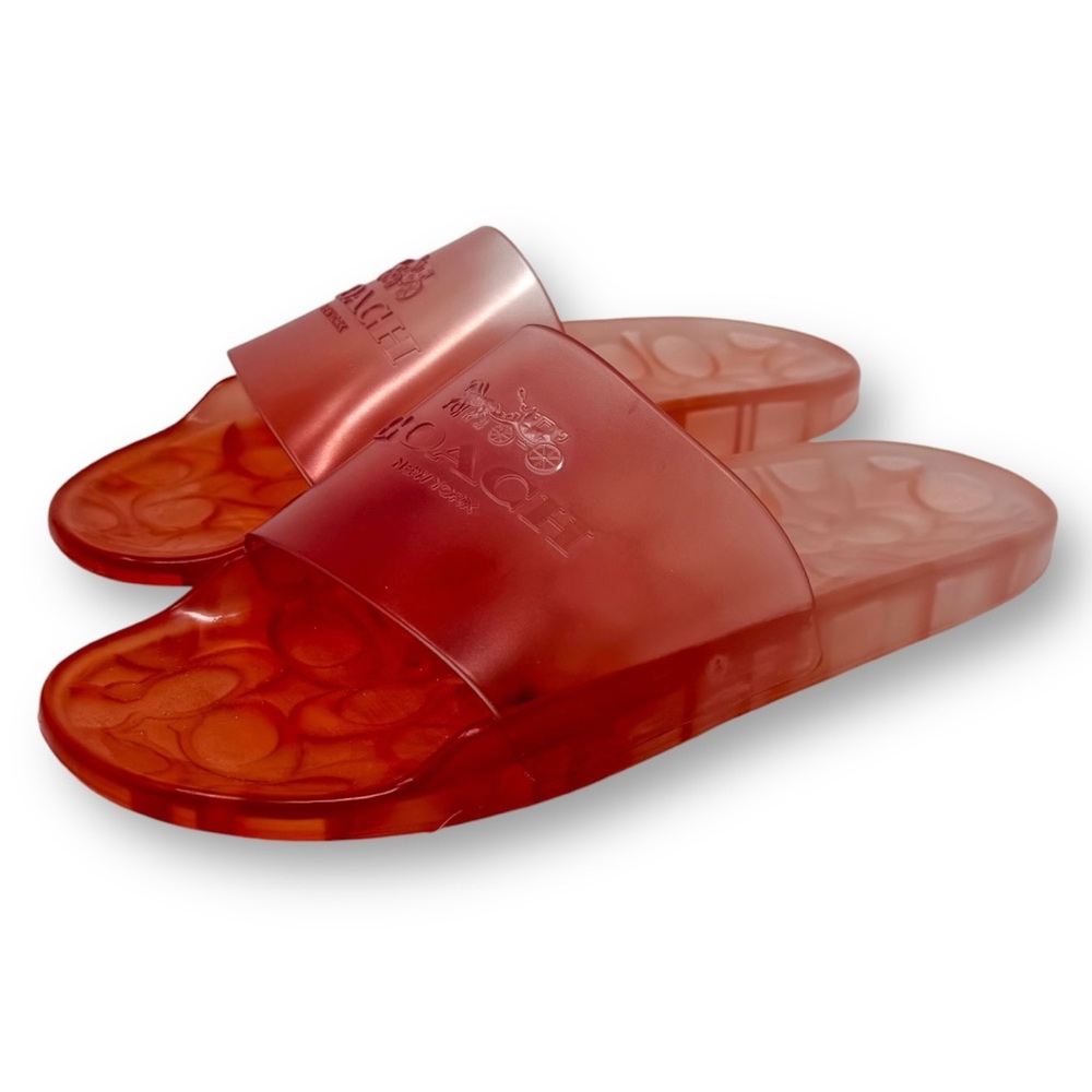 Coach Women's Red Slide Sandals